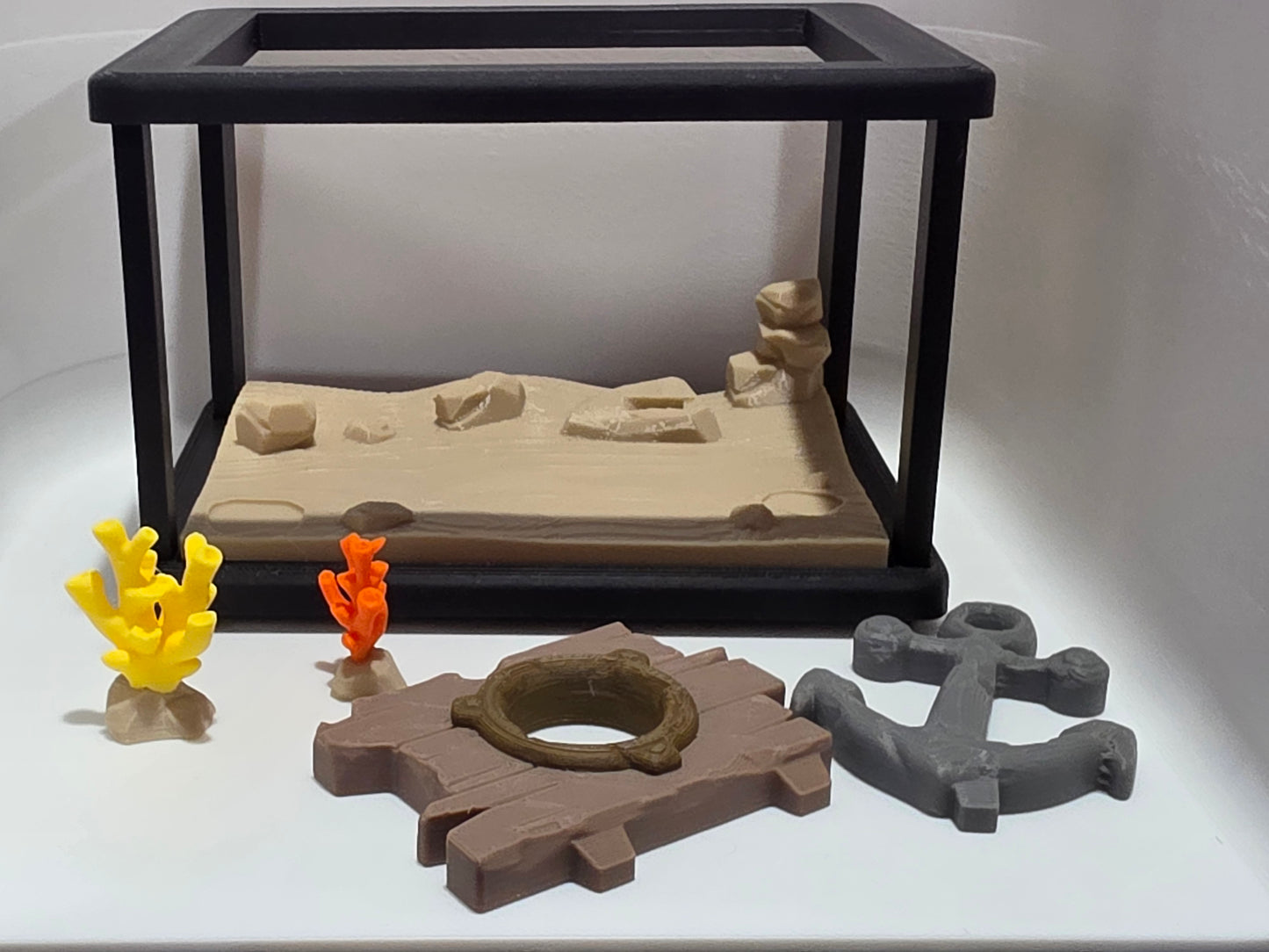 Shipwreck Aquarium Display – 3D Printed Scene (Made to Order)