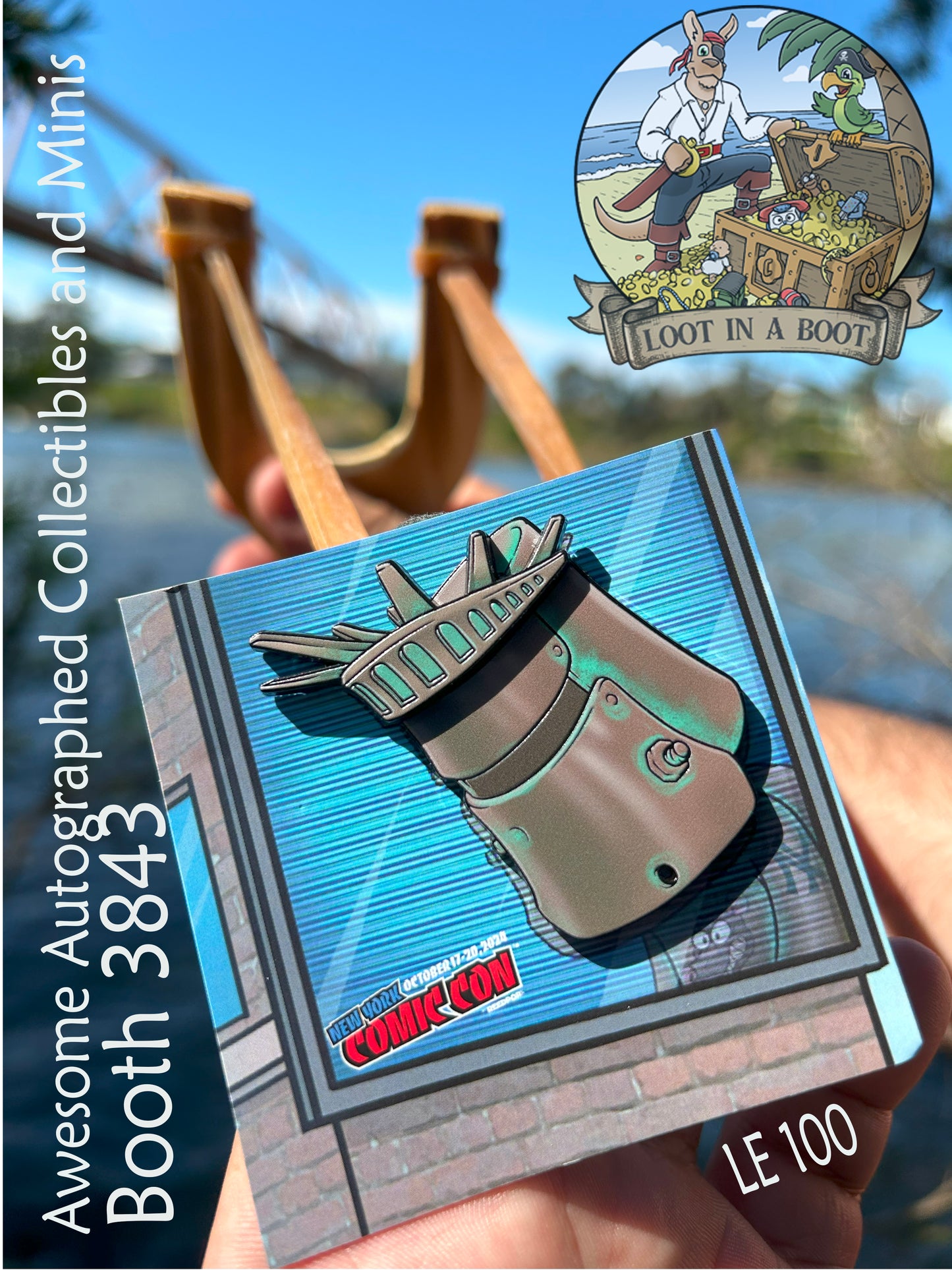 NYCC24 - Exclusive Pin - NY R.K. Helmet Pin LE100