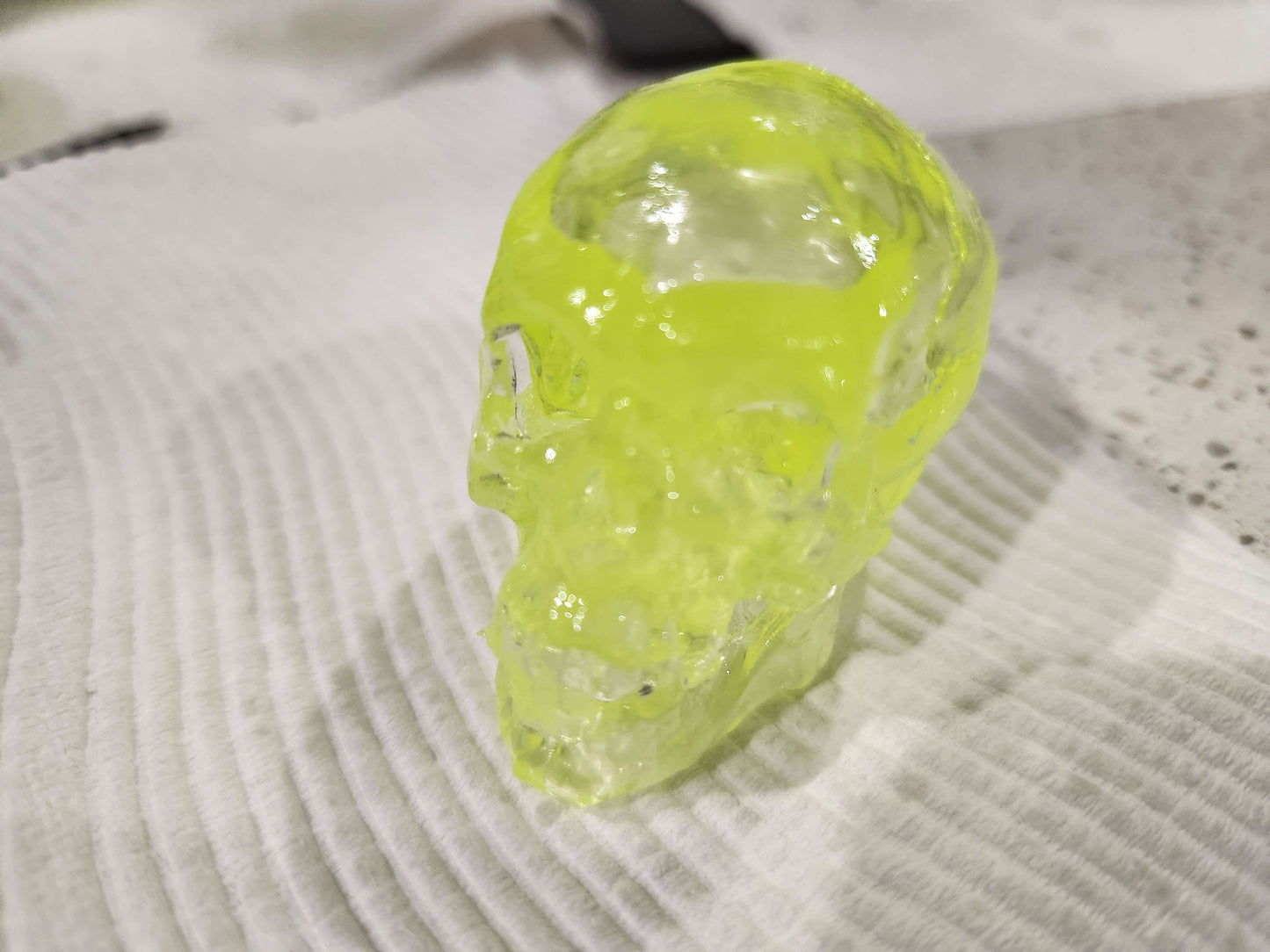 Skull Resin Figure - Lime