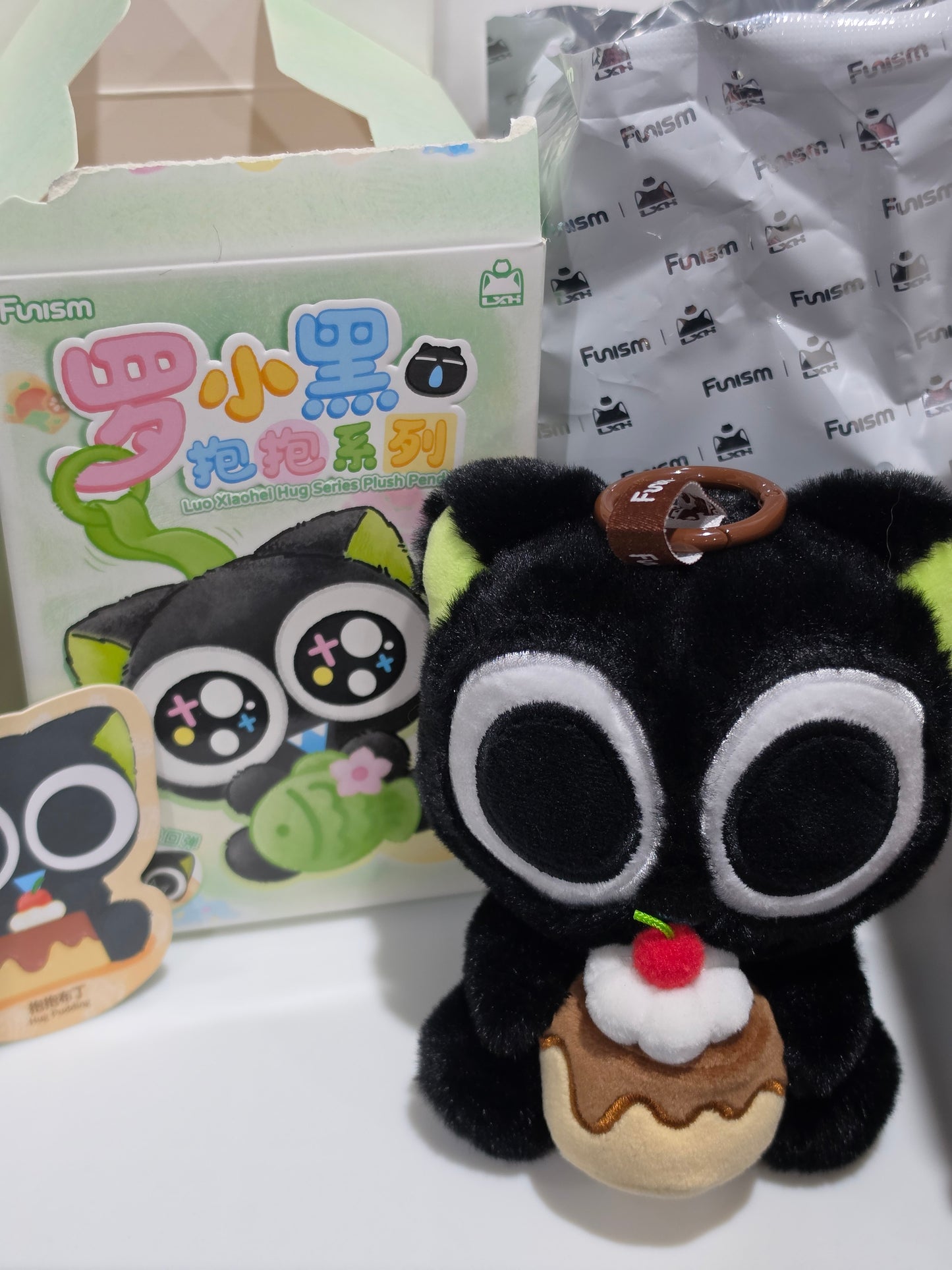 Luo Xiaohei Hug Series Plush Pendant (Opened / Displayed)
