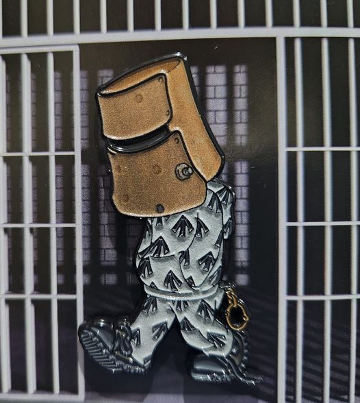 Jail R.K. Full Body "Flocked" Pin