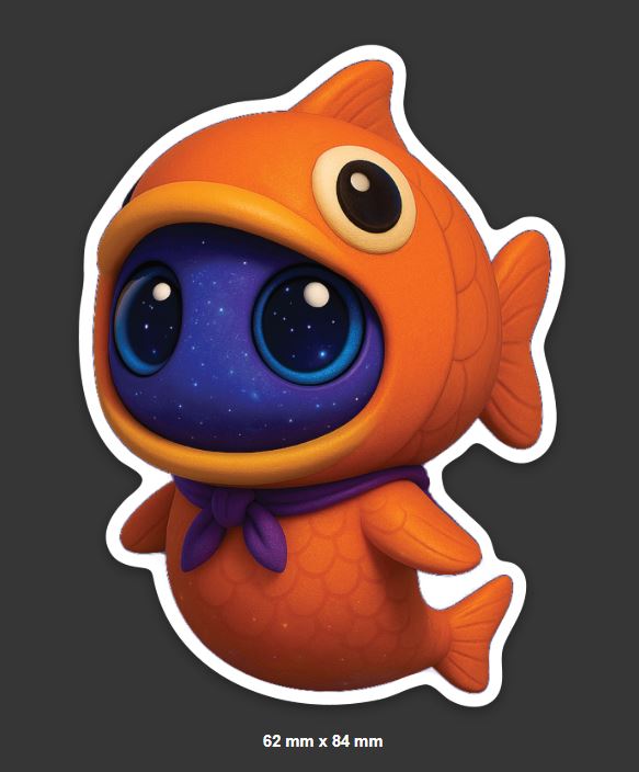 Goldfish Blip Sticker