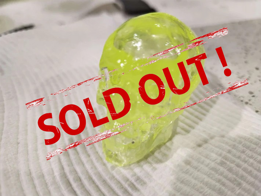 Skull Resin Figure - Lime