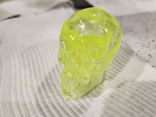 Skull Resin Figure - Lime