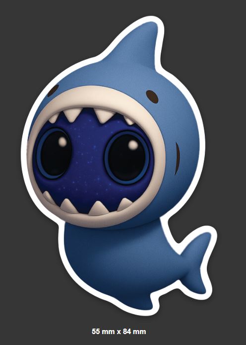 Shark Blip Sticker