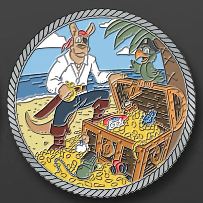 Loot in a Boot® Doubloon – Soft Enamel (Antique Silver Finish)