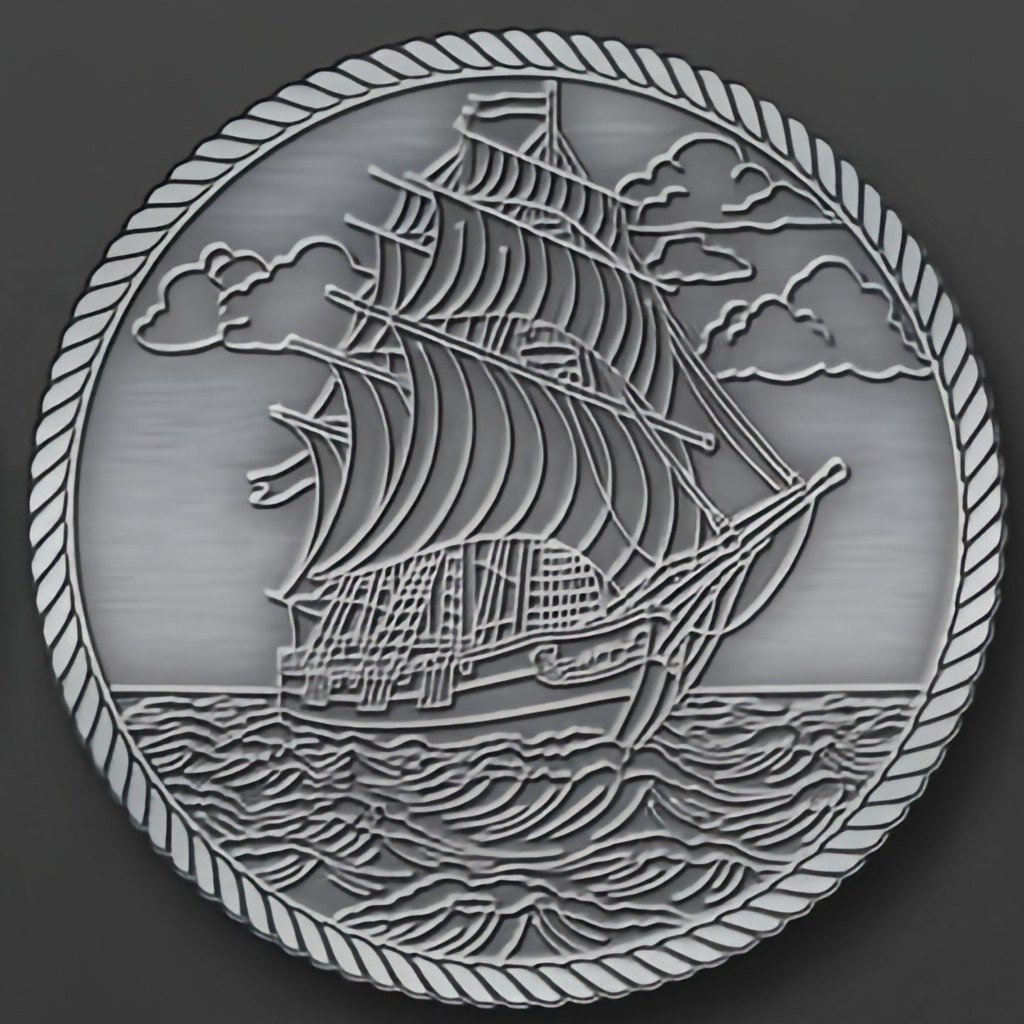 Loot in a Boot® Doubloon – Soft Enamel (Antique Silver Finish)