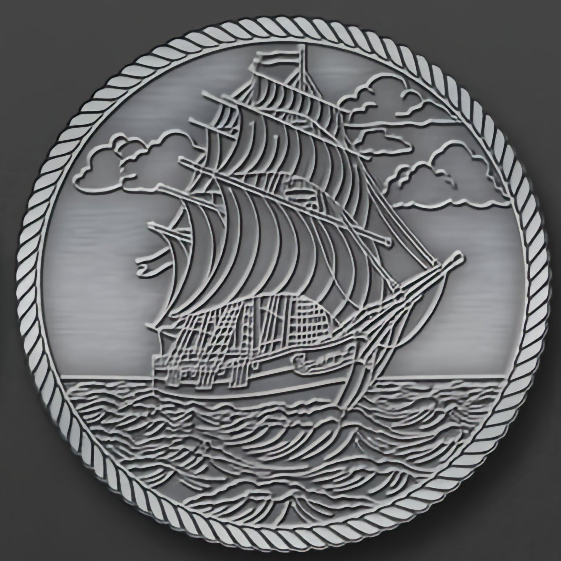 Loot in a Boot® Doubloon – Soft Enamel (Antique Silver Finish)