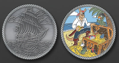 Loot in a Boot® Doubloon – Soft Enamel (Antique Silver Finish)